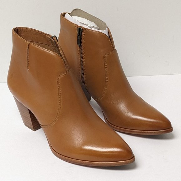 Frye Jennifer Ankle Booties, Brown Leather, Women's 9.5 M - Picture 1 of 7